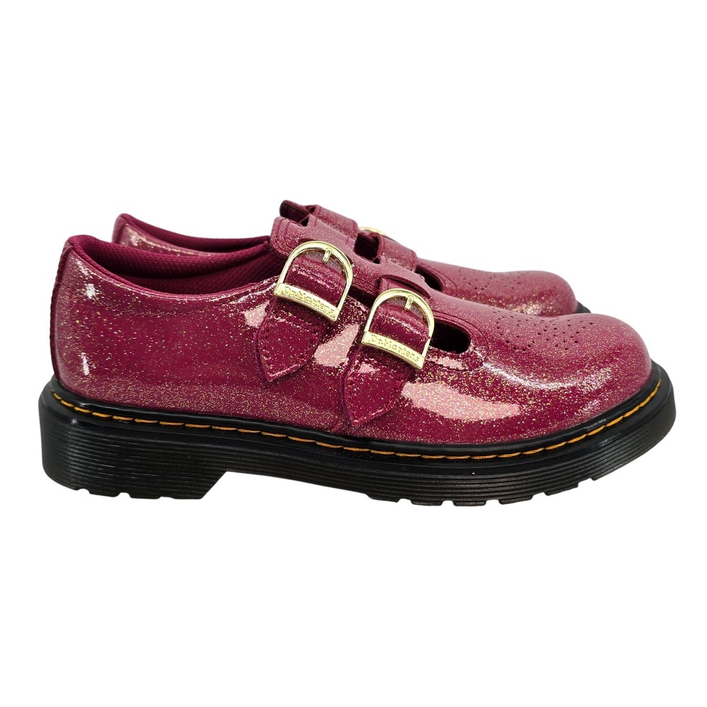 Dr. Martens 8065 J Pink Glitter Mary Jane Shoes Kids Size 3 US 34 EU New